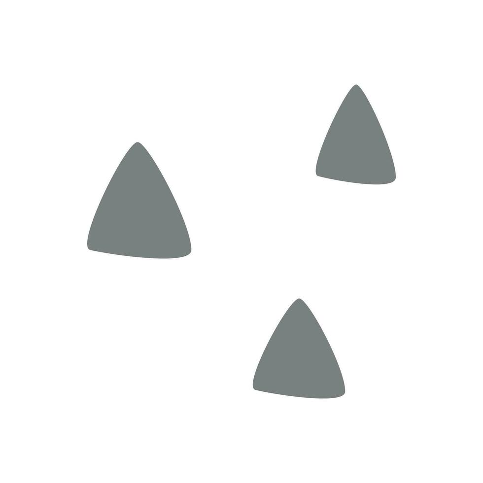Flat vector silhouette illustration of rocks