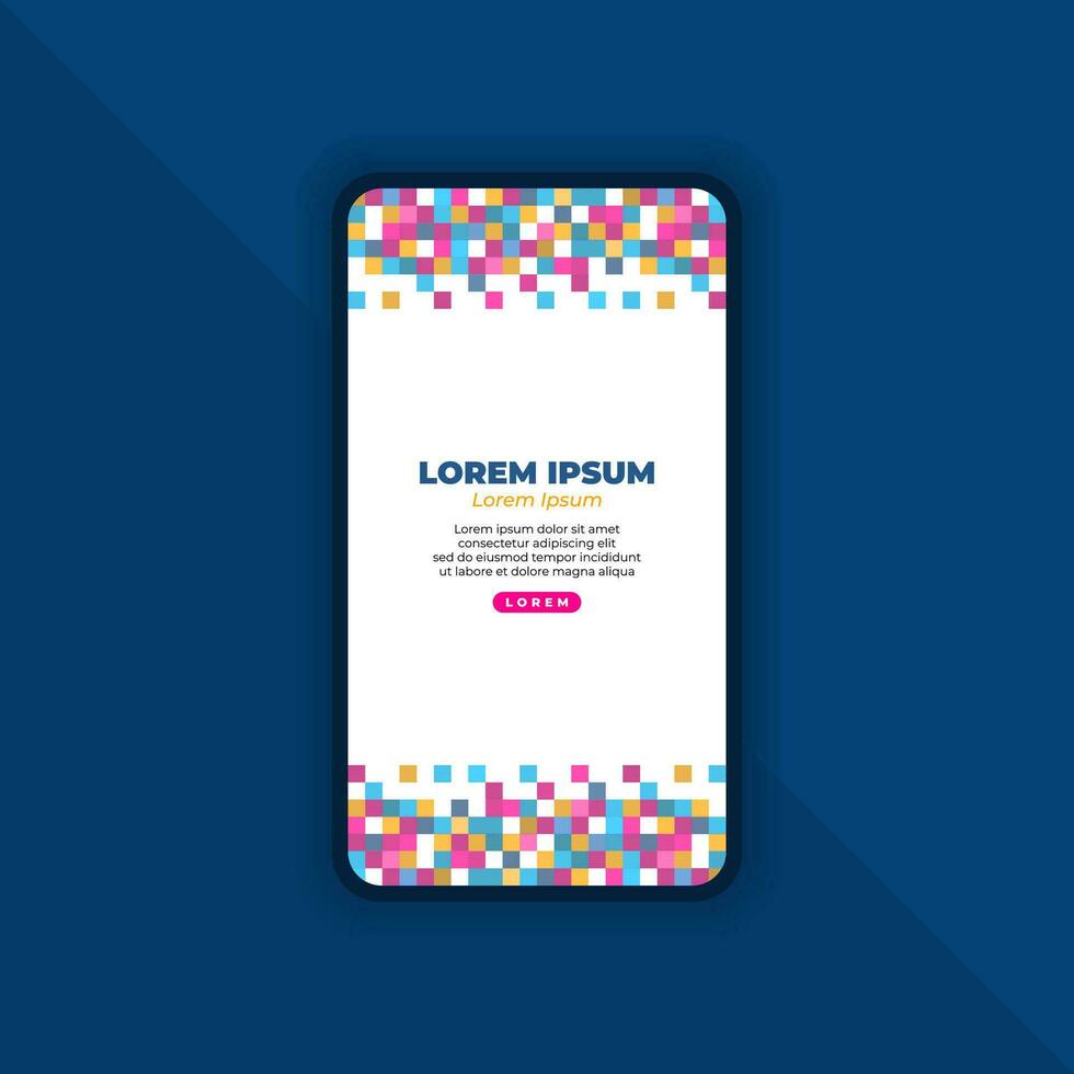 Abstract Geometric Background for Mobile Landing Page vector