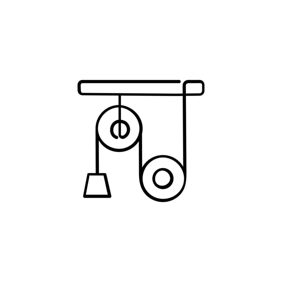 Pulley Line Style Icon Design vector