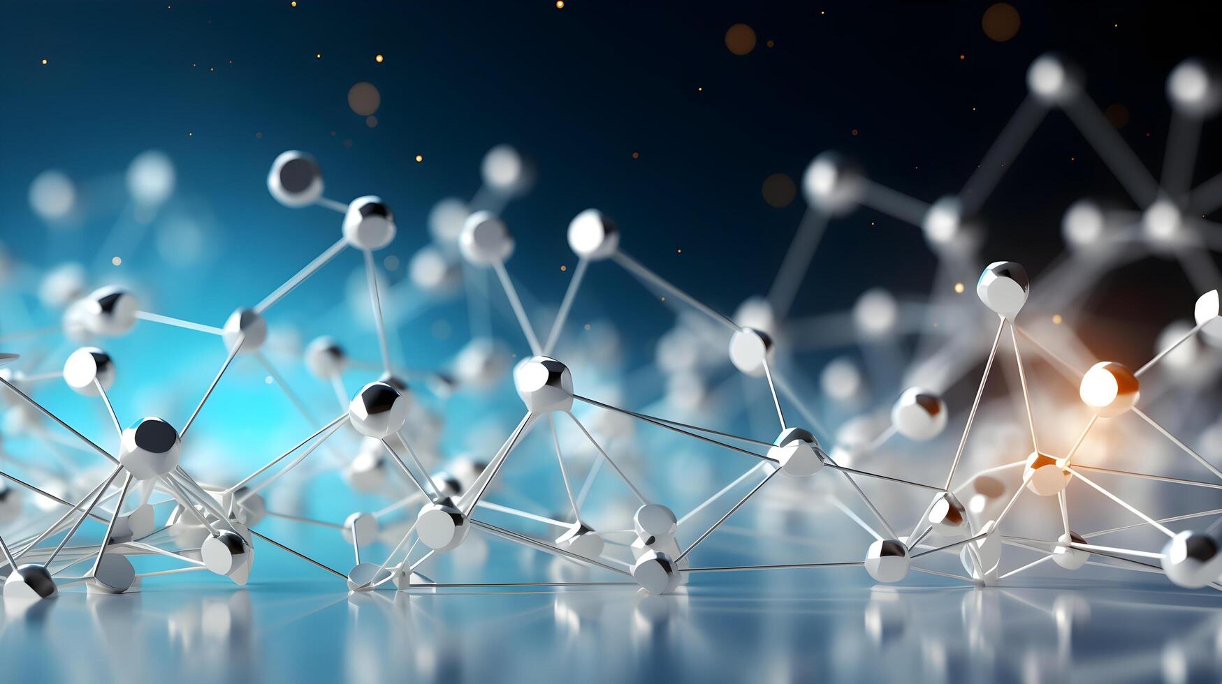 Futuristic 3D Polygonal Background. Low Poly Connecting Dots and Lines. photo