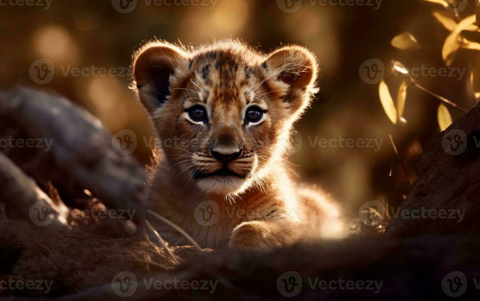 lion in wildlife photo