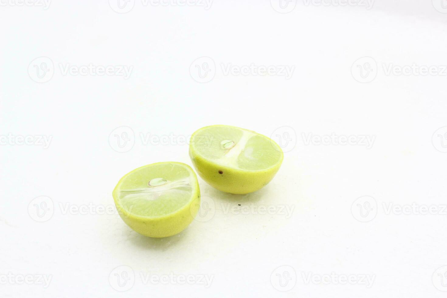 fresh yellow lemon peel cut  on a white background photo
