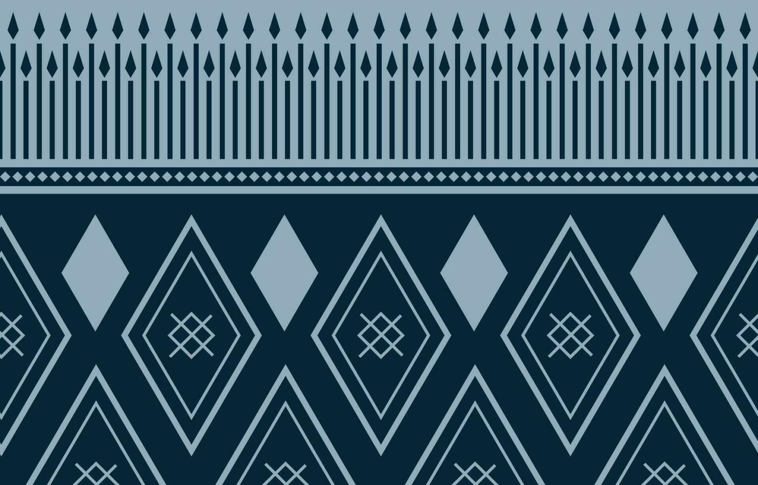 Ethnic Ikat fabric pattern geometric style.African Ikat embroidery Ethnic oriental pattern blue background. Abstract,vector,illustration.Texture,clothing,frame,decoration,carpet,motif. vector