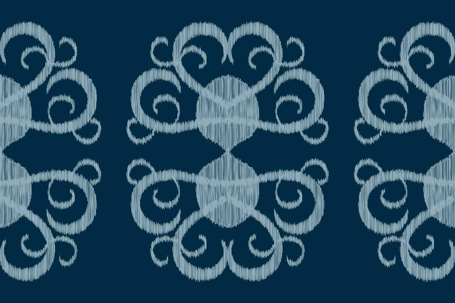 Ethnic Ikat fabric pattern geometric style.African Ikat embroidery Ethnic oriental pattern blue background. Abstract,vector,illustration.Texture,clothing,frame,decoration,carpet,motif. vector