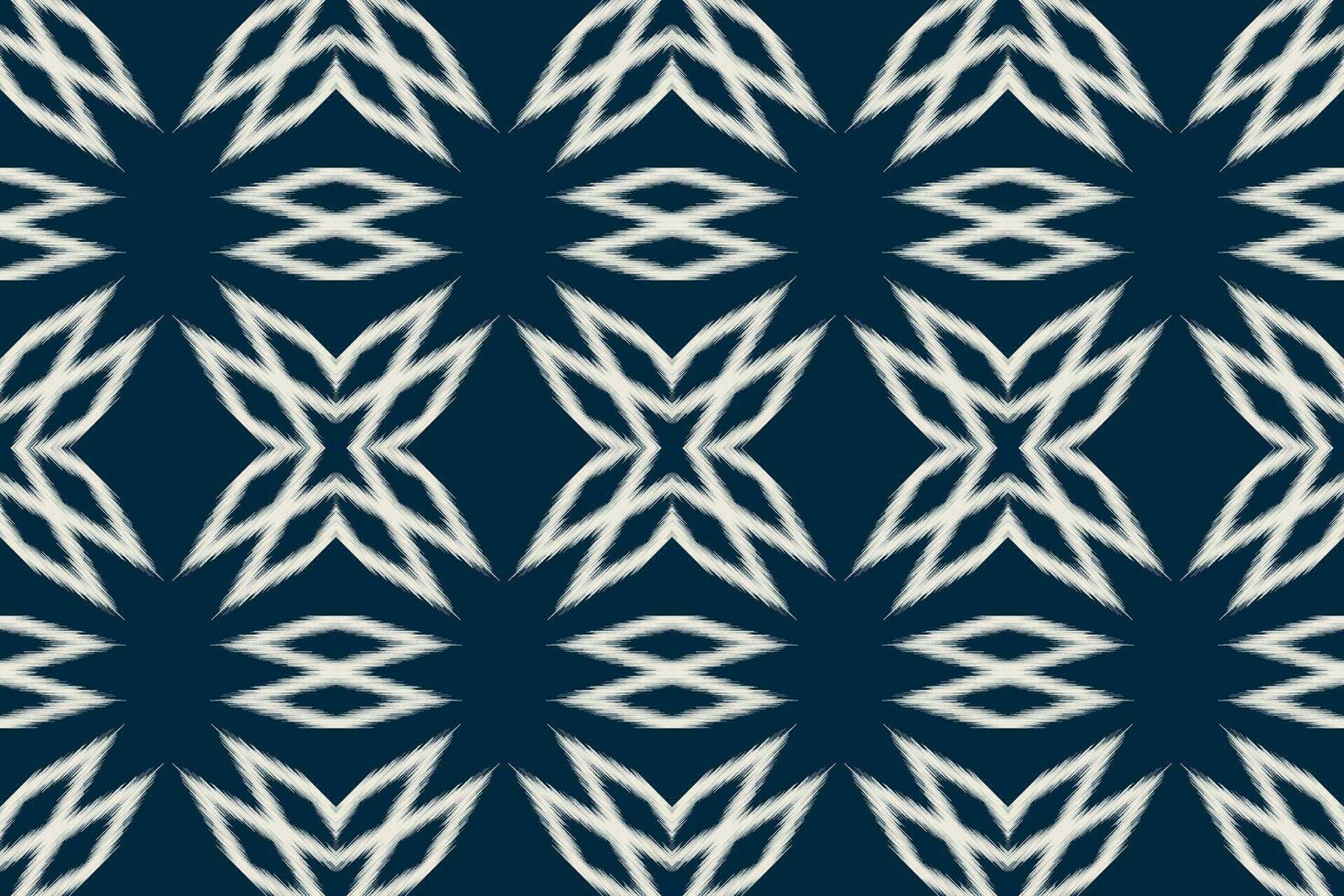 Ethnic Ikat fabric pattern geometric style.African Ikat embroidery Ethnic oriental pattern blue background. Abstract,vector,illustration.Texture,clothing,frame,decoration,carpet,motif. vector