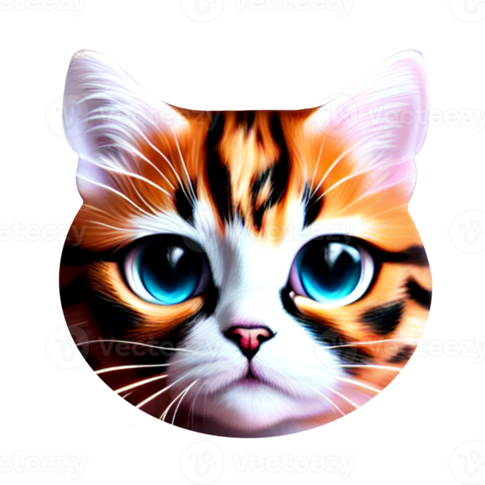 Chubby Cat Face png