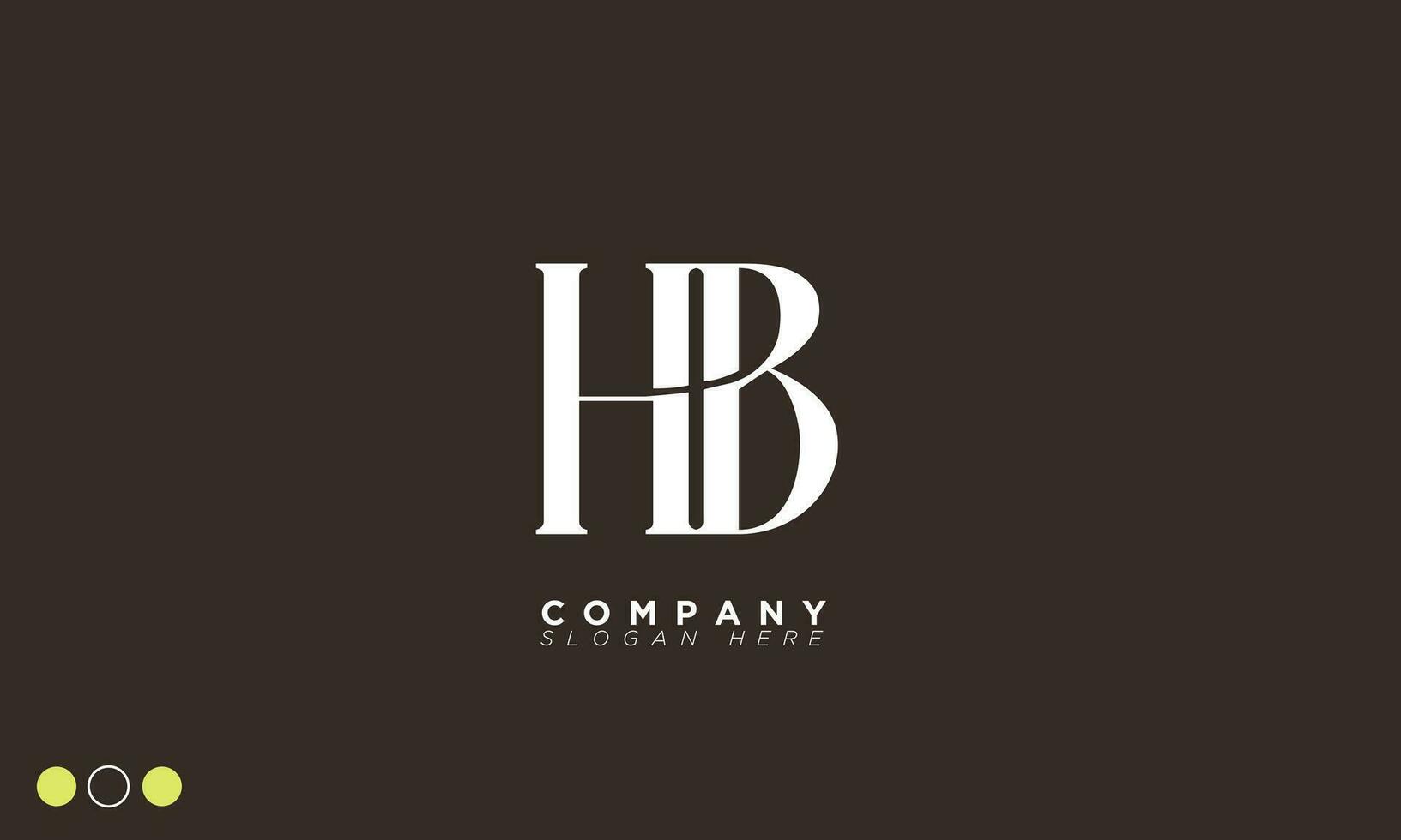 hb alfabeto letras iniciales monograma logo bh, h y b vector