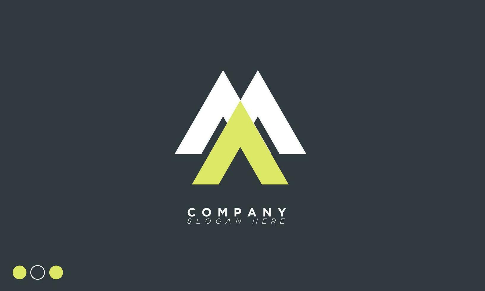 MA Alphabet letters Initials Monogram logo AM, M and A vector