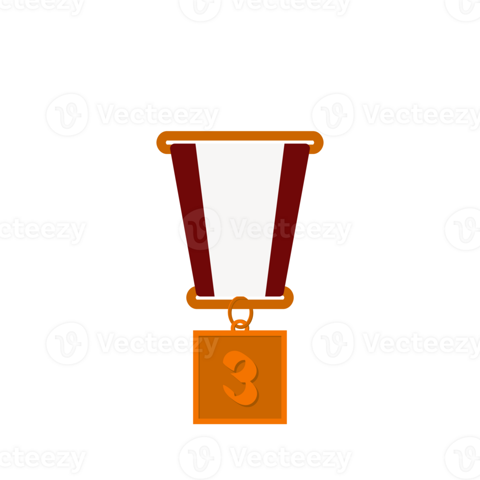 Bronze Medal Third Place Ribbon Basic Shape png
