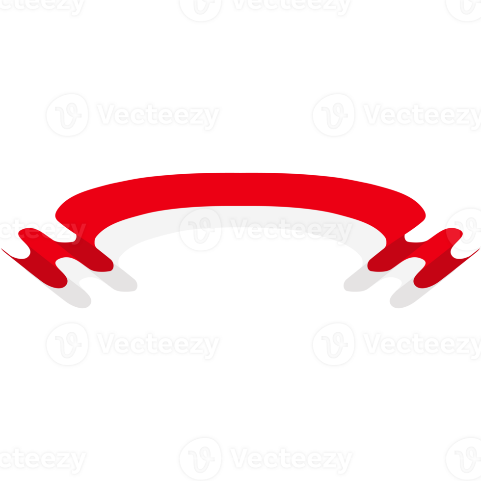 The red and white flag fluttered and folded like a ribbon png