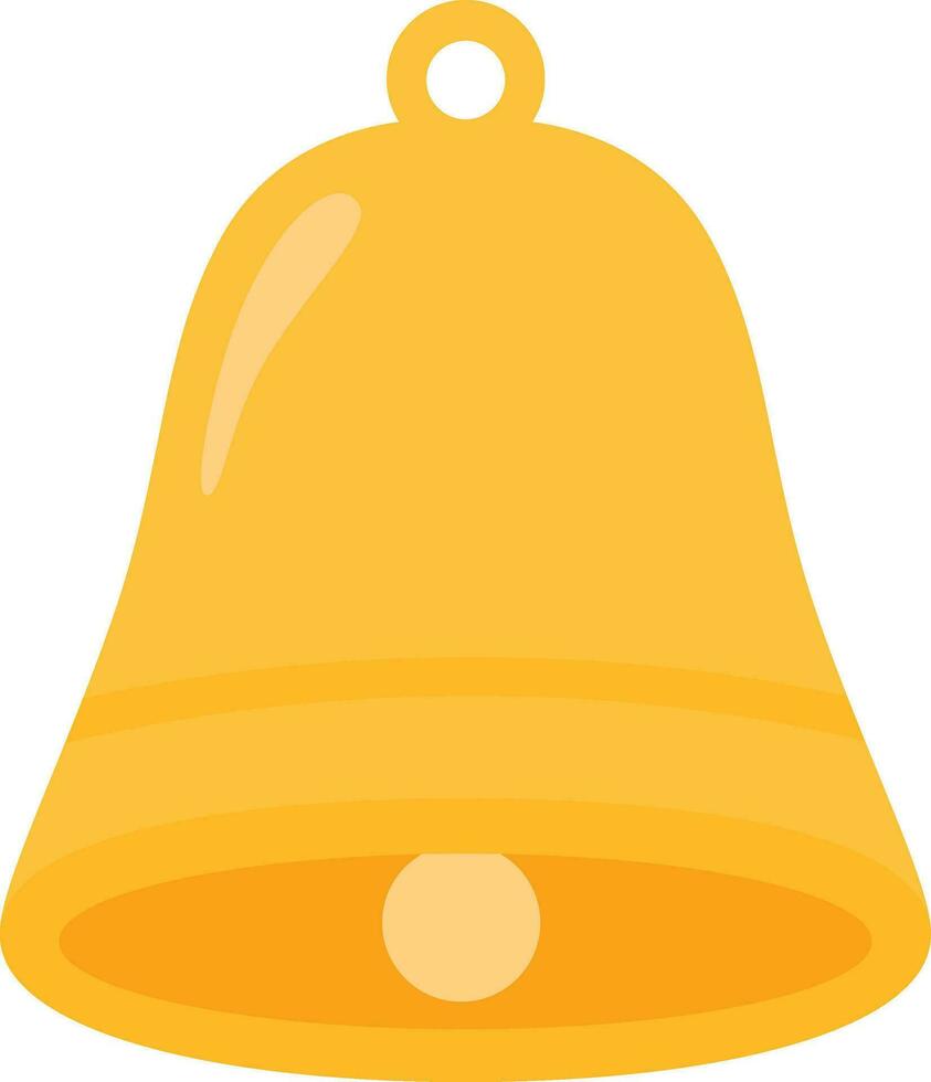Notification bell icon. The golden alert bell is shaking. vector