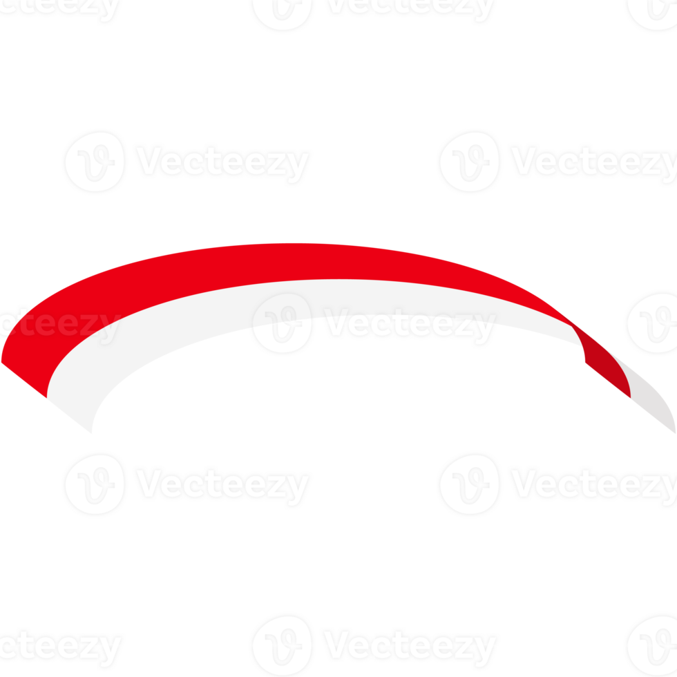 The red and white flag fluttered and folded like a ribbon png