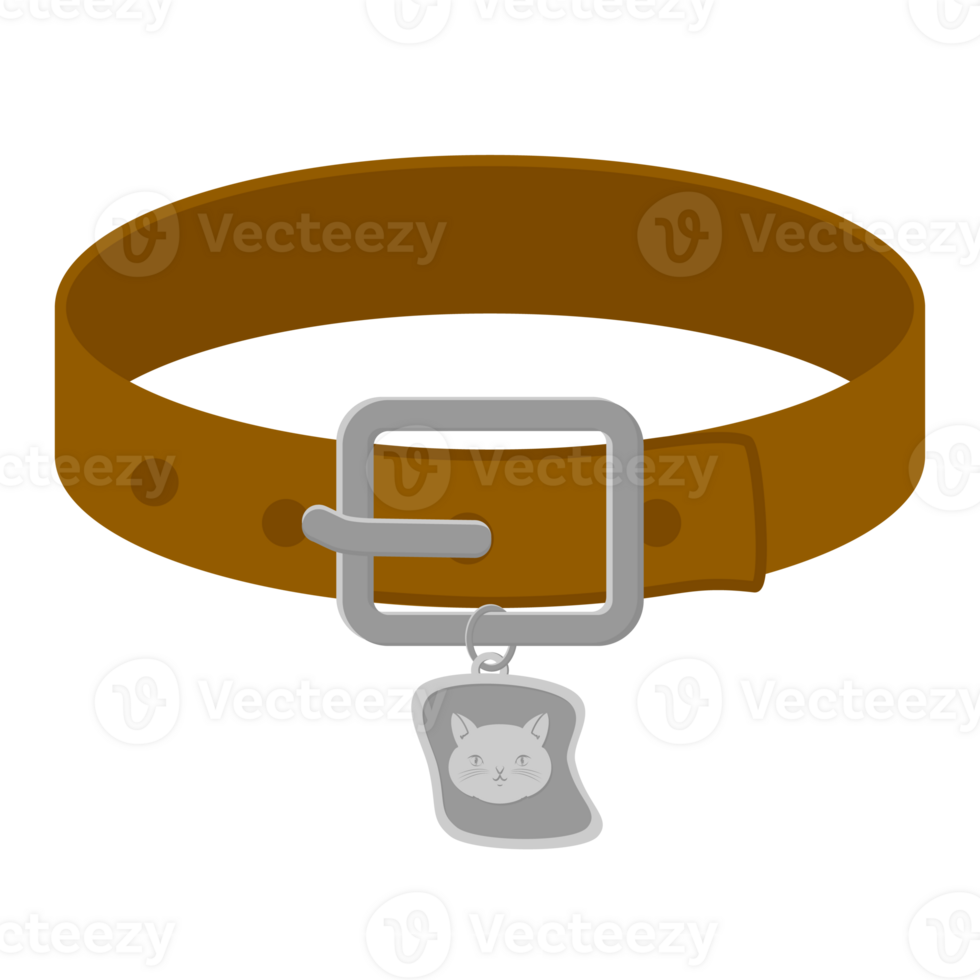 collar para mascota gato cabeza logo medalla plata básico forma png