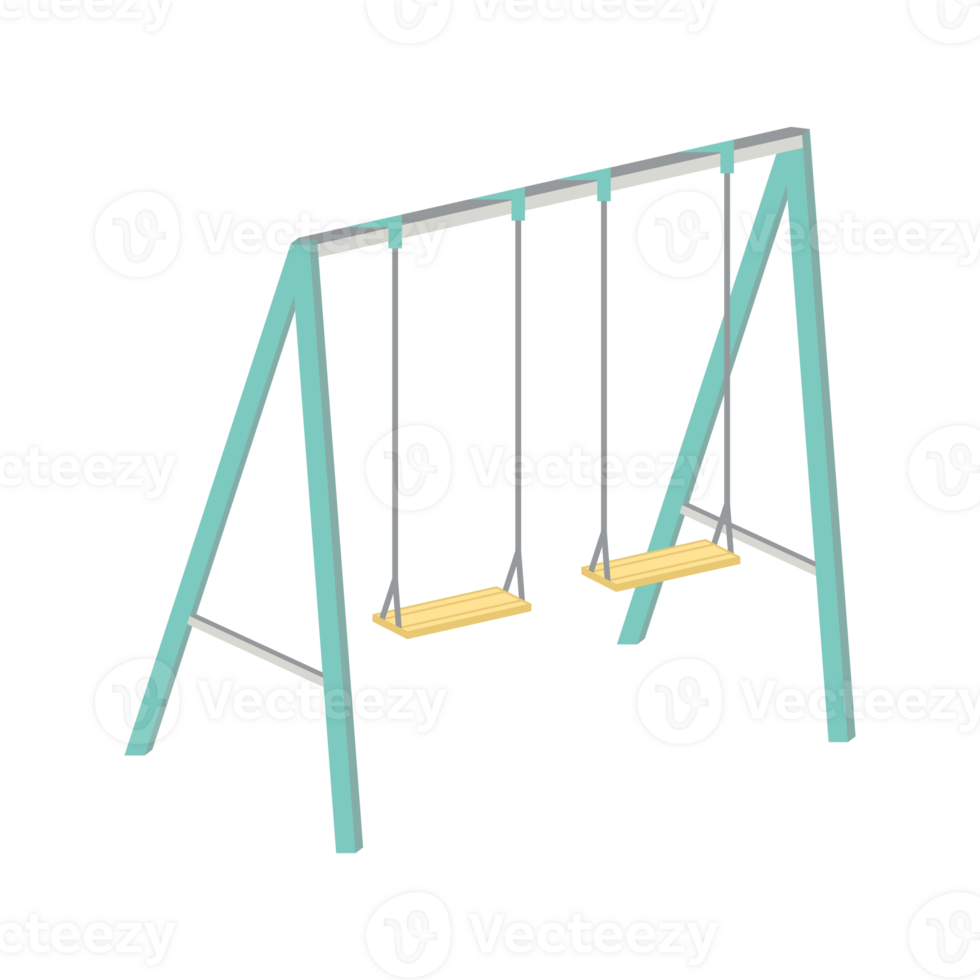 Outdoor Swing Double Seat Toys On The Playground png