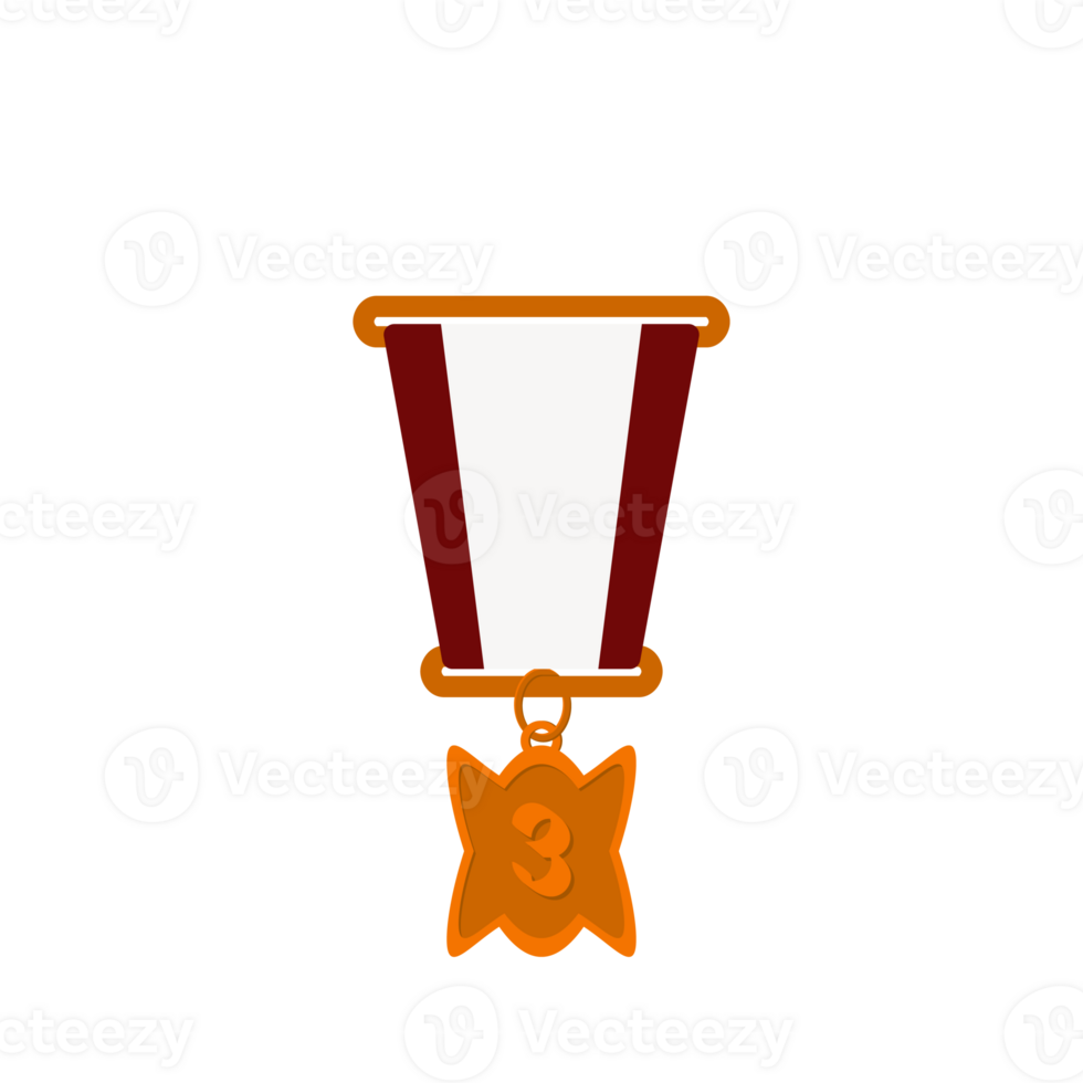 Bronze Medal Third Place Ribbon Basic Shape png