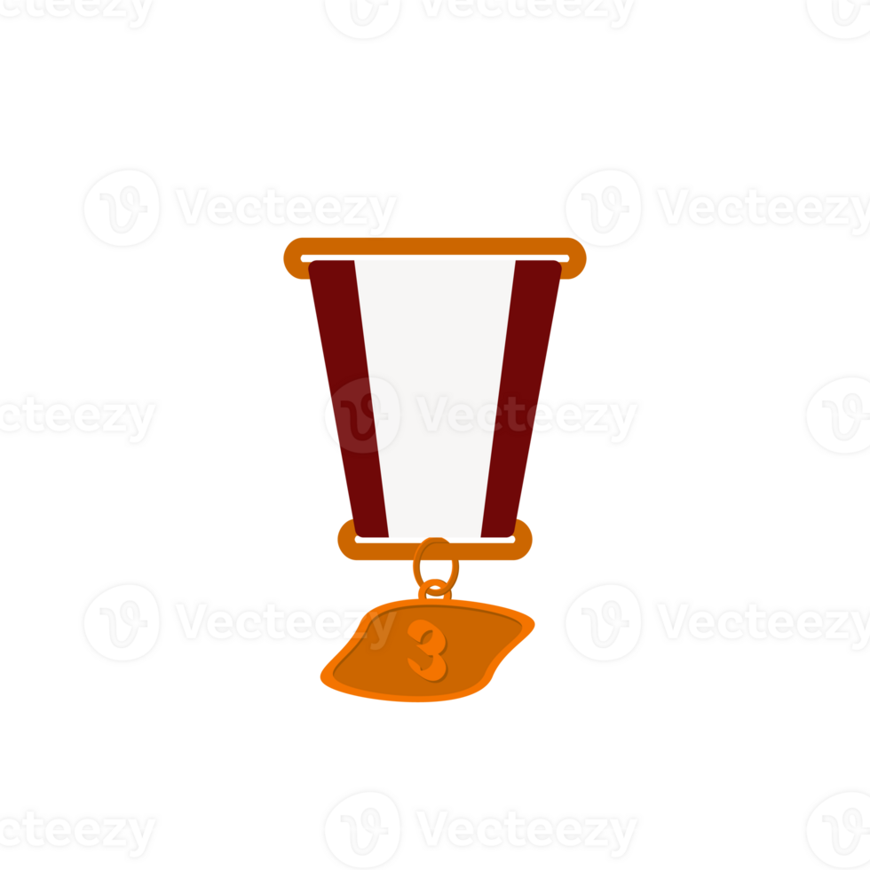 Bronze Medal Third Place Ribbon Basic Shape png