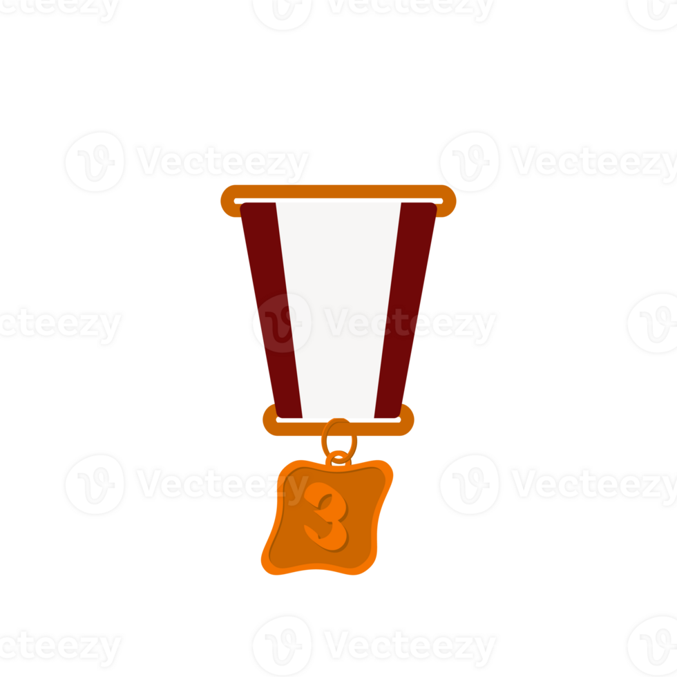 Bronze Medal Third Place Ribbon Basic Shape png