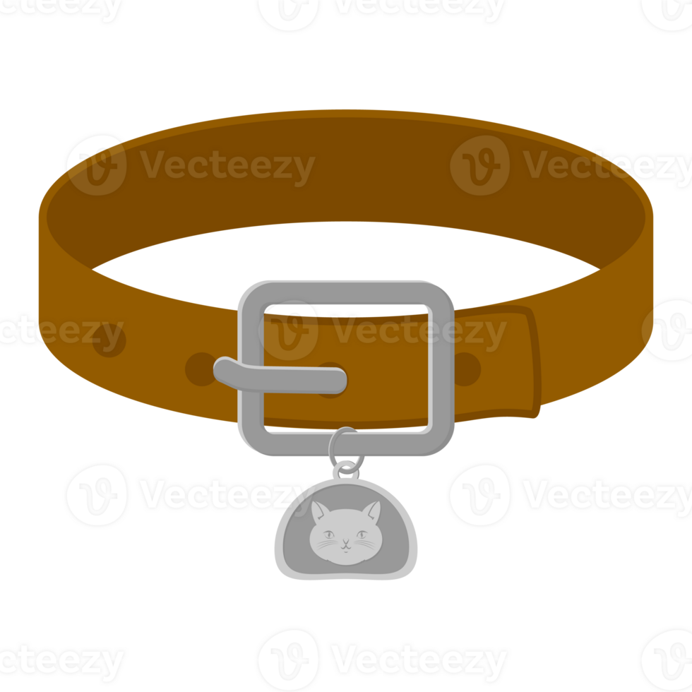 collar para mascota gato cabeza logo medalla plata básico forma png