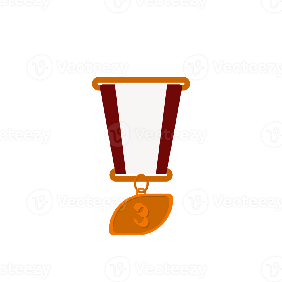 Bronze Medal Third Place Ribbon Basic Shape png