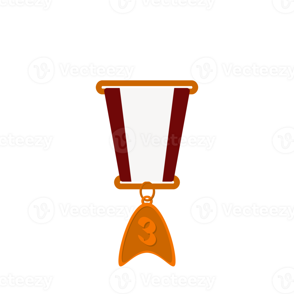 Bronze Medal Third Place Ribbon Basic Shape png