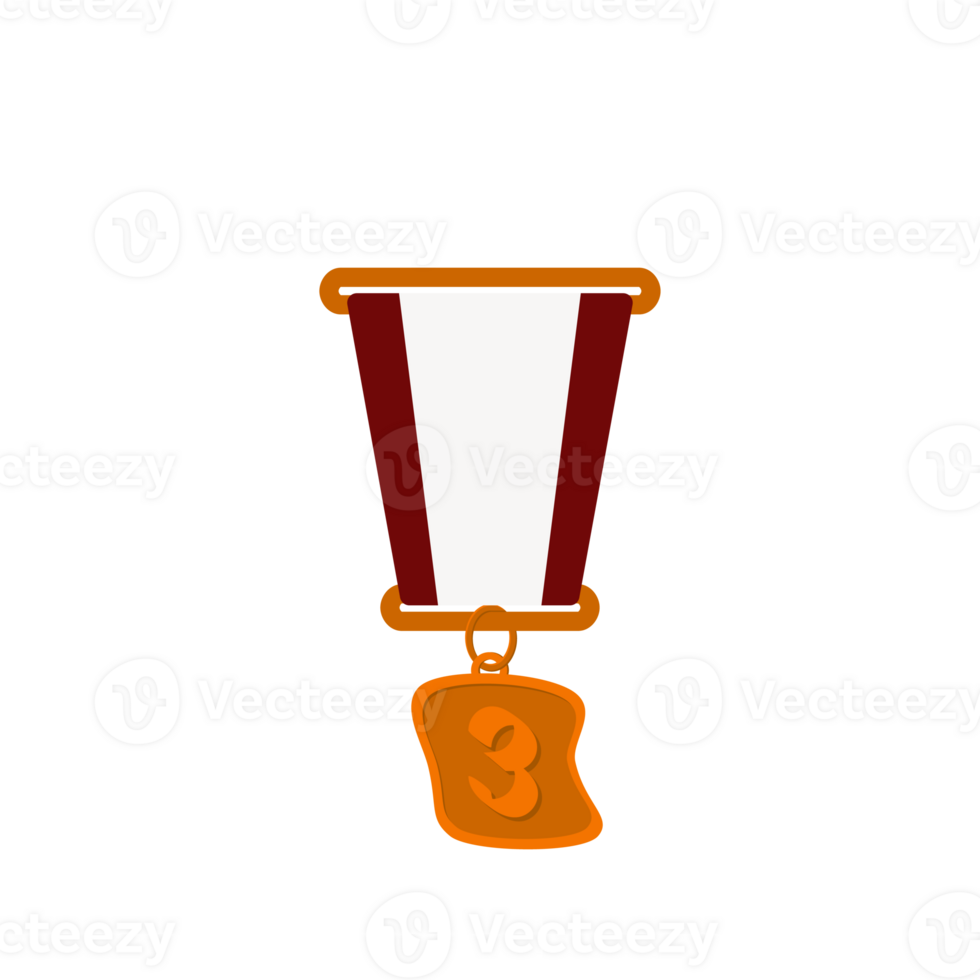 Bronze Medal Third Place Ribbon Basic Shape png