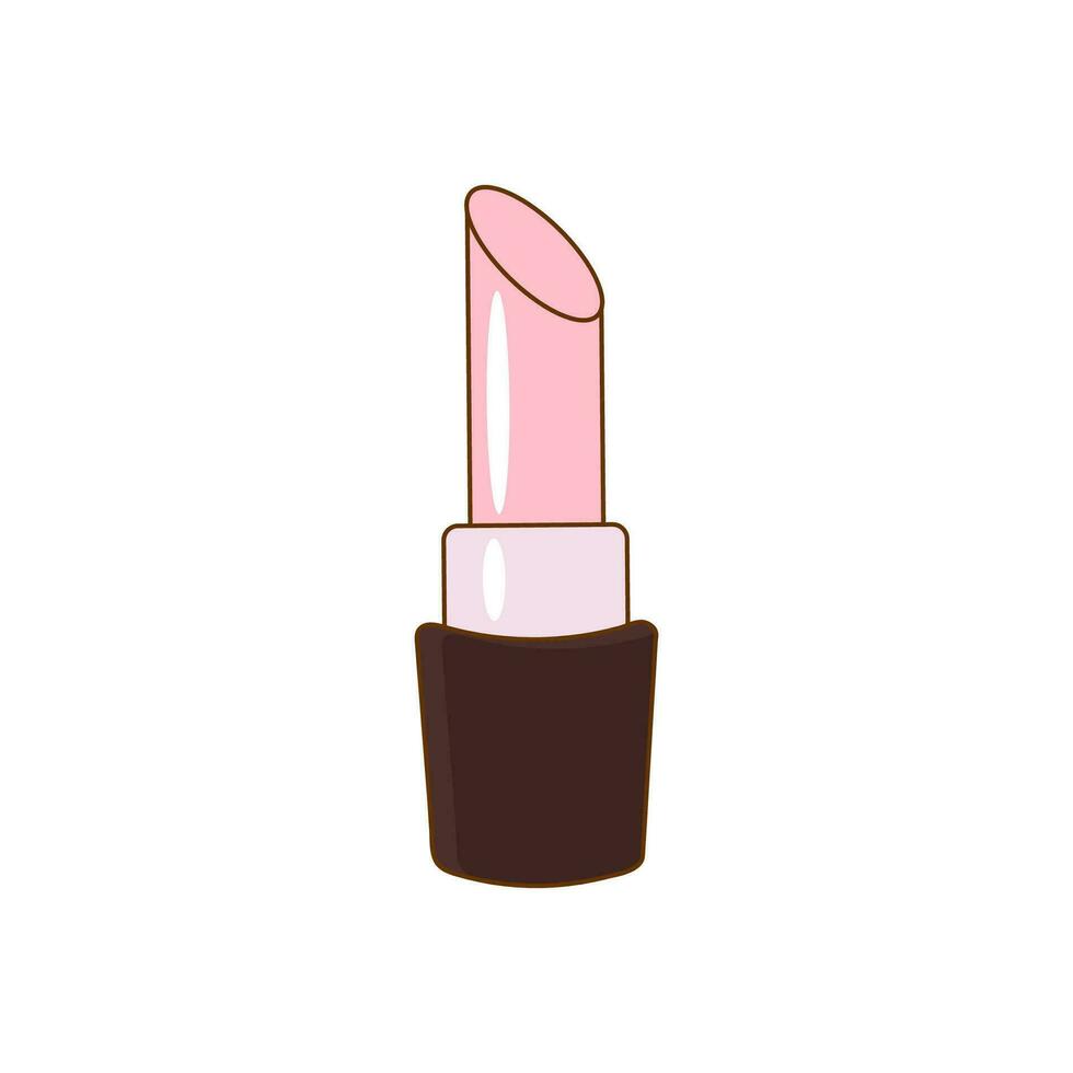 clipart coreano productos cosméticos lápiz labial. vector ilustración aislado