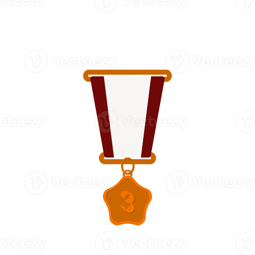 Bronze Medal Third Place Ribbon Basic Shape png