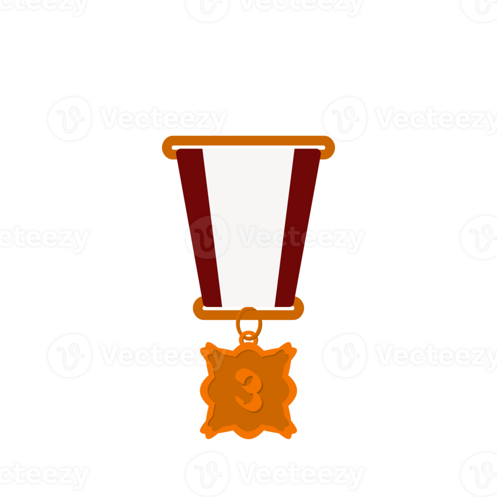 Bronze Medal Third Place Ribbon Basic Shape png