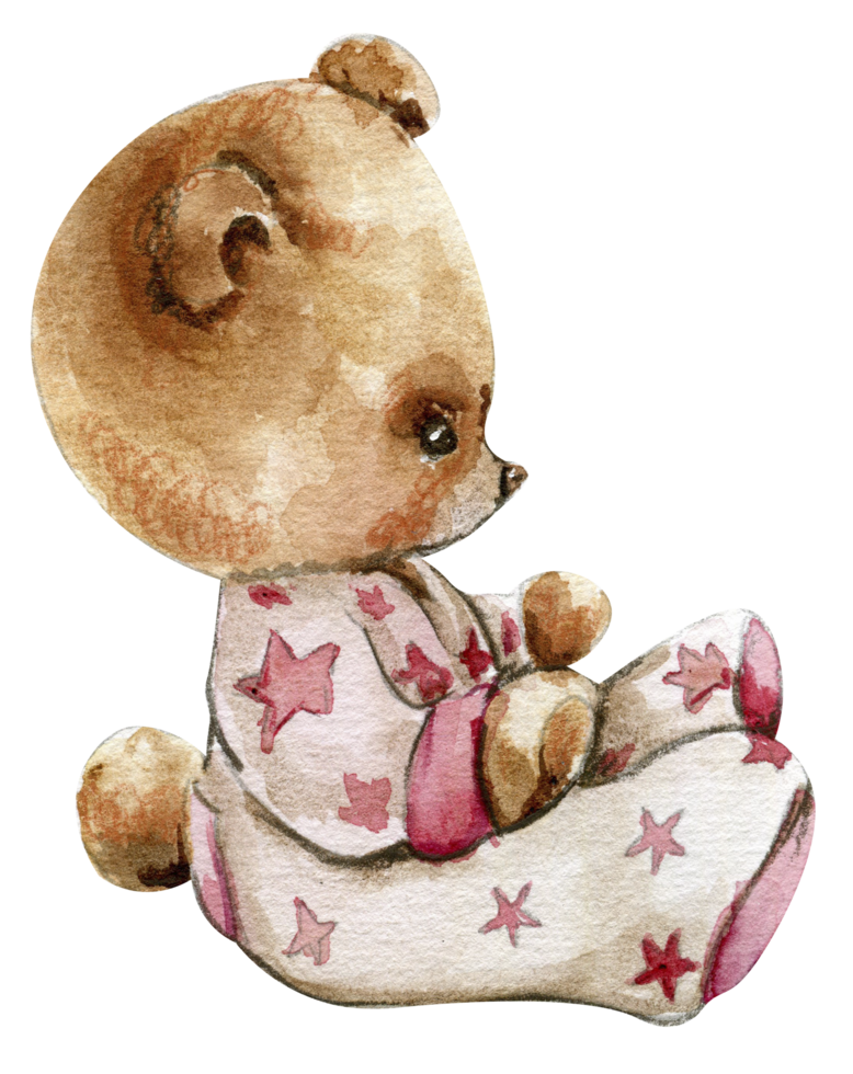 Teddy bear and in pijama. png