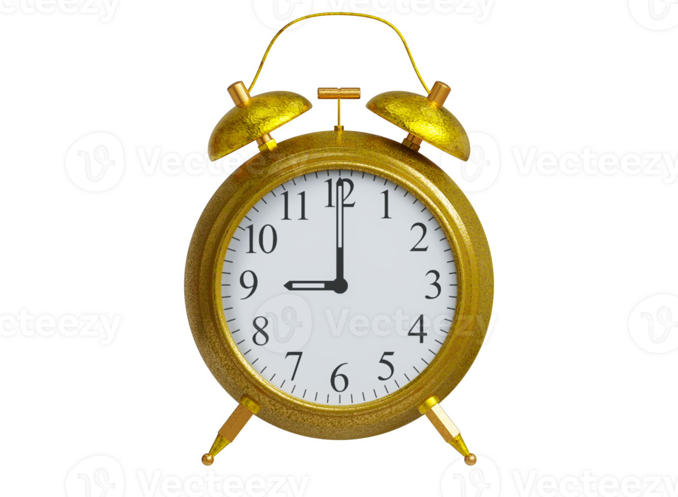 alarm clock gold png