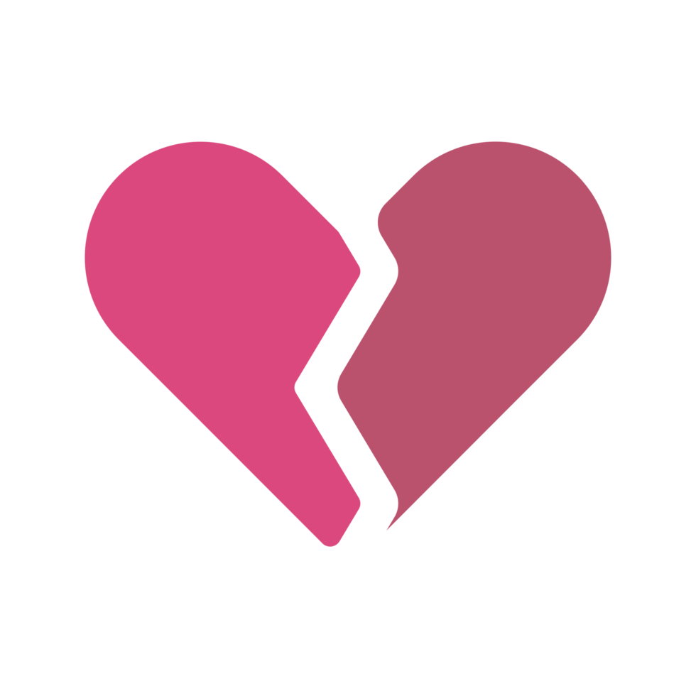broken heart icon sign symbol png