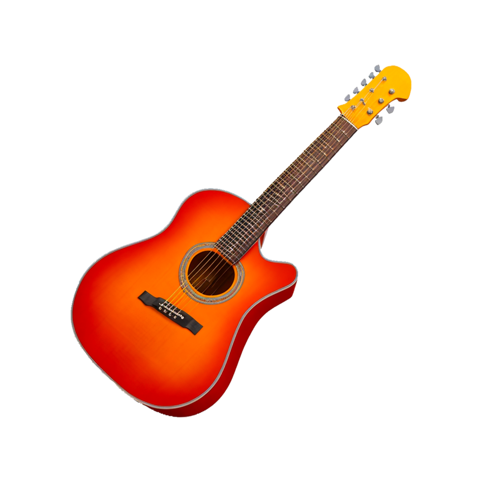 classique guitare musical instruments corde d'acier acoustique guitare  chaîne instruments, applaudissements, guitare accessoire, pont png  génératif ai 27181790 PNG