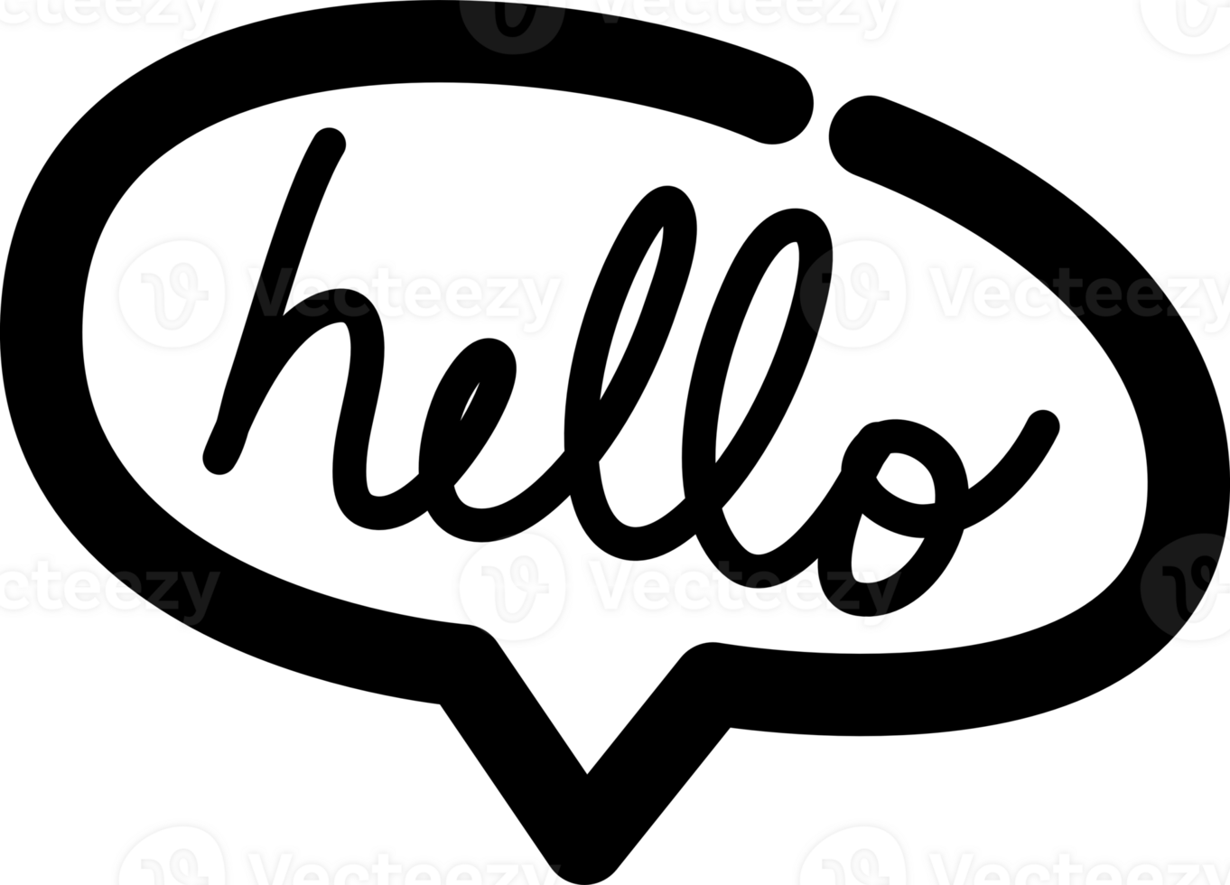 hello greeting sign text cloud bubble element png