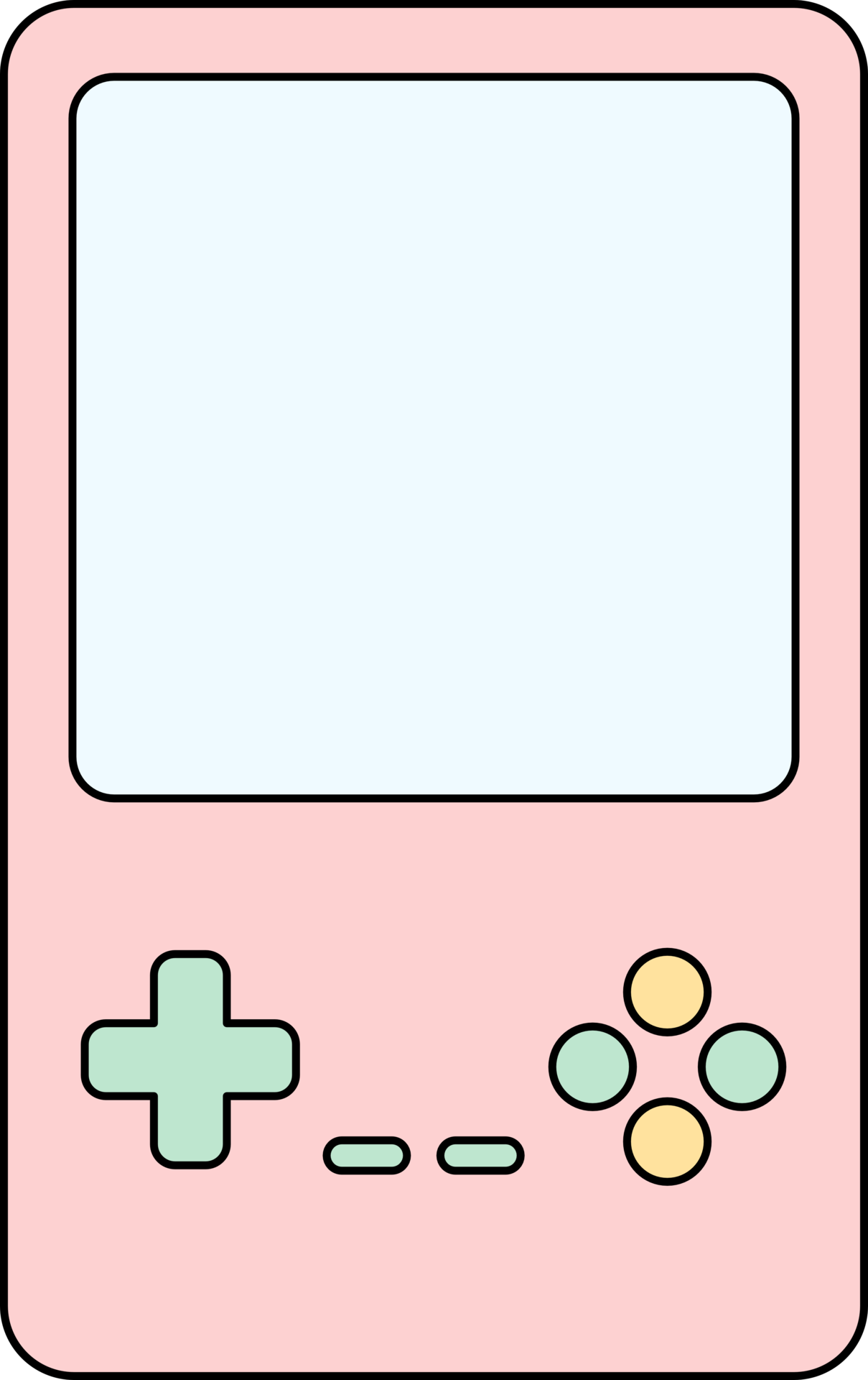 Gameboy retro device with color pastel Royalty Free Vector