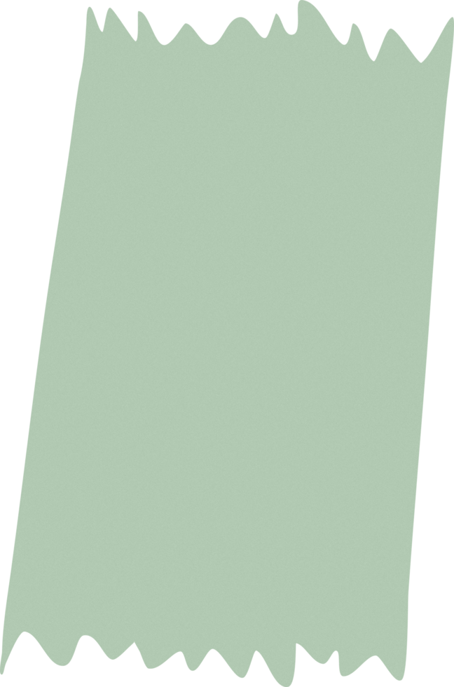 green pastel washi tape with noise textured decorate element illustration png