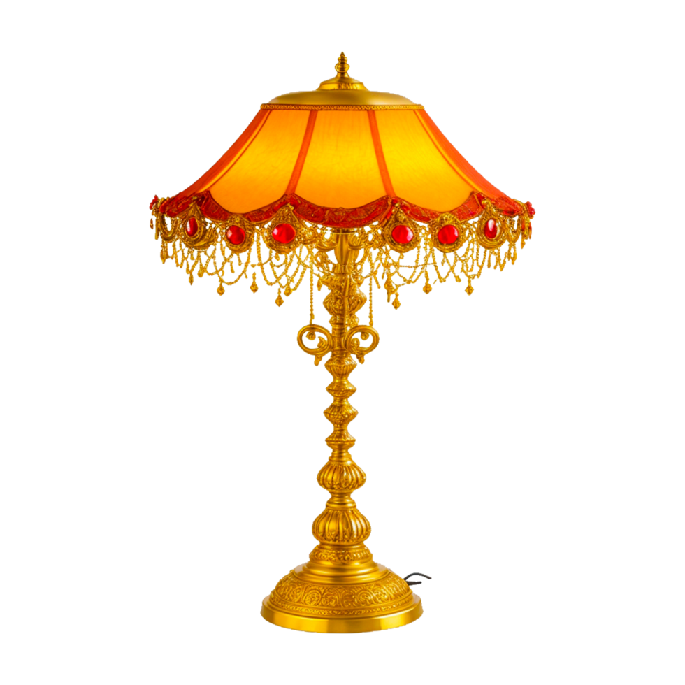 Classical wedding octagonal table lamp, products real picture, wedding table lamp, wedding png generative ai