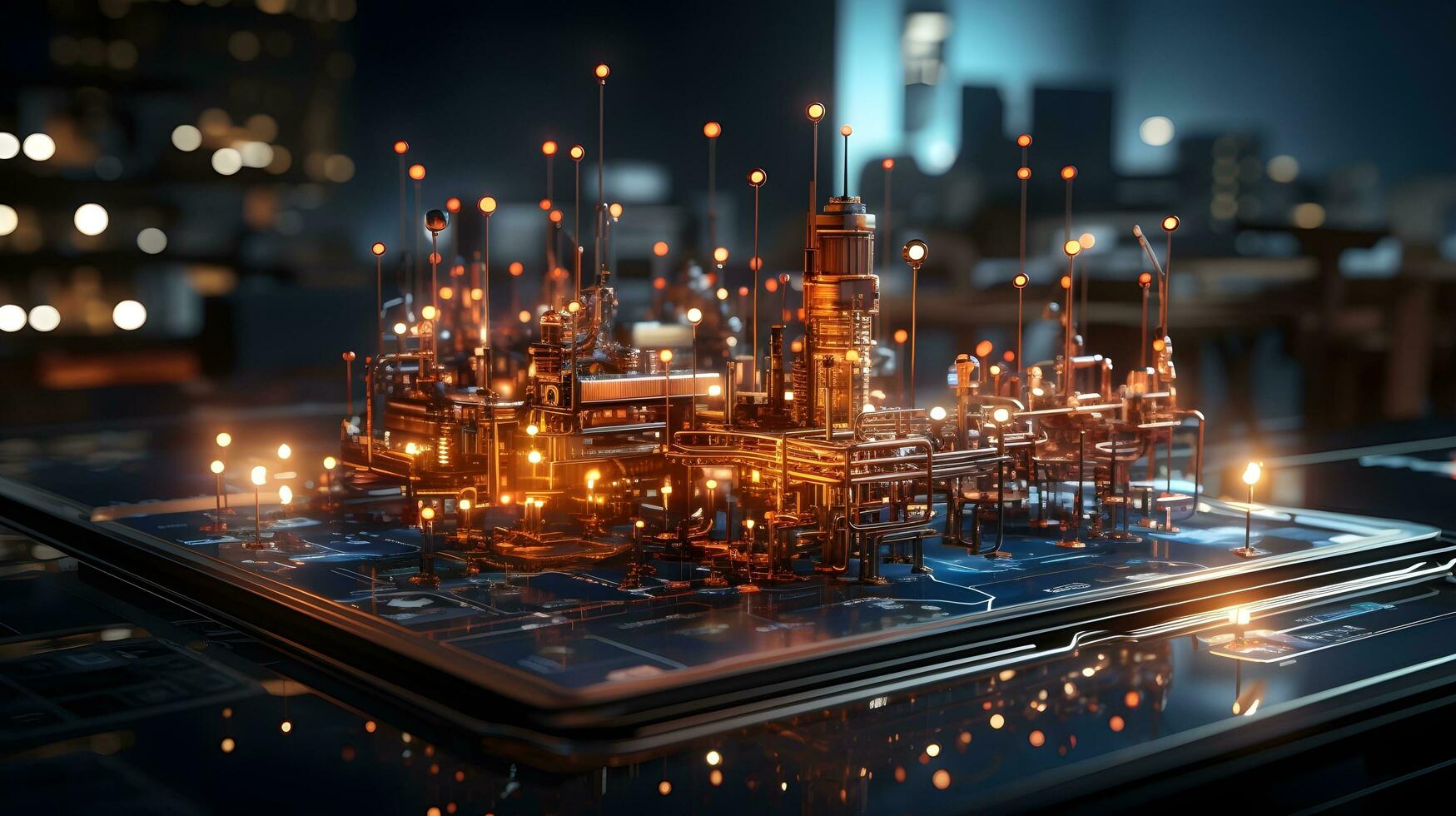 Reinventing Industry. 3D Insights into Industrial IoT's Data Revolution. AI Generated photo