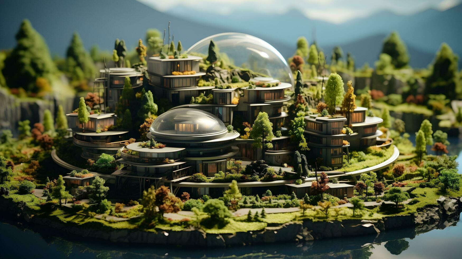 Powering the Future. 3D Insights into Renewable Energy Generation. AI Generated photo
