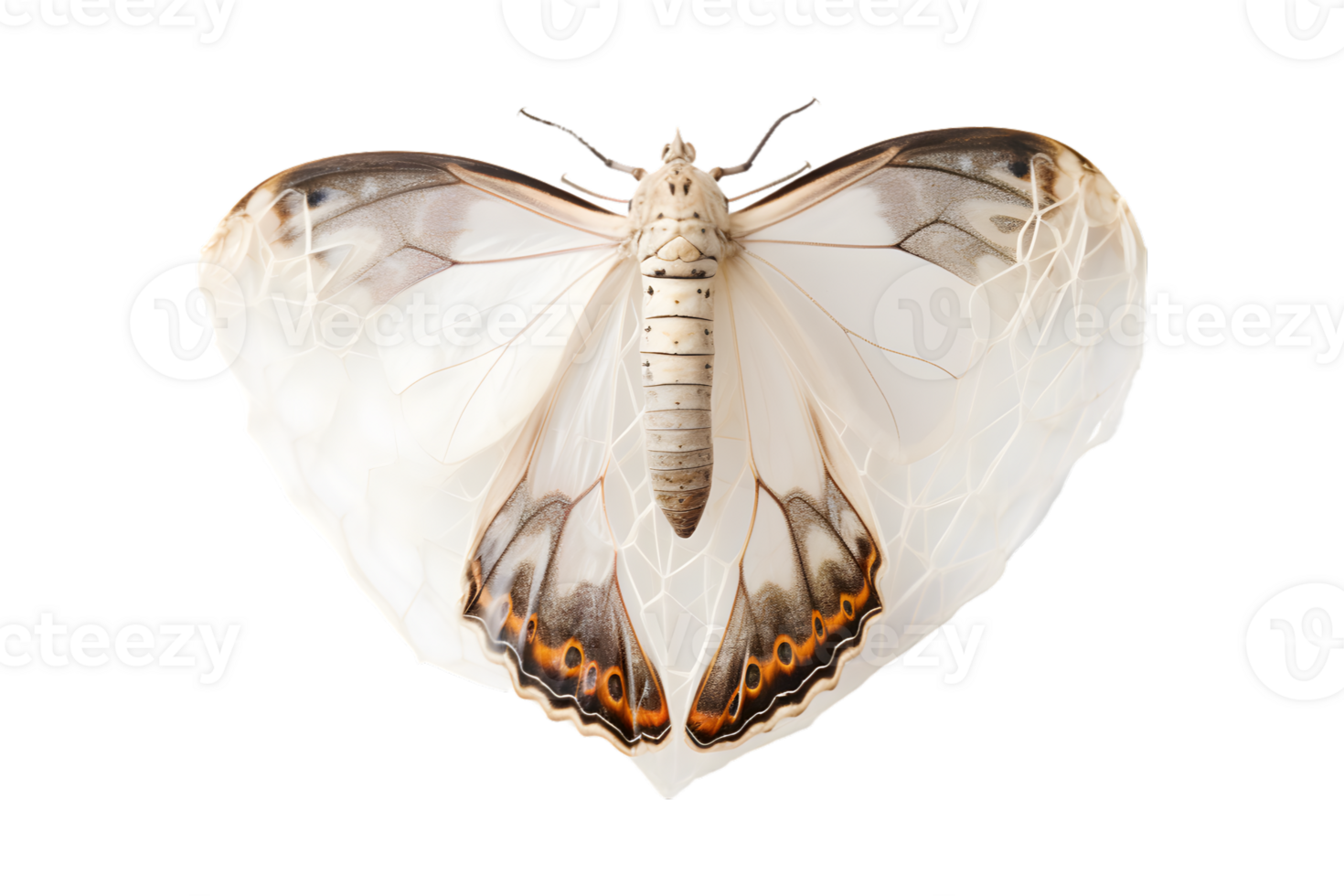 Butterfly cocoon hanging isolated on a transparent background png