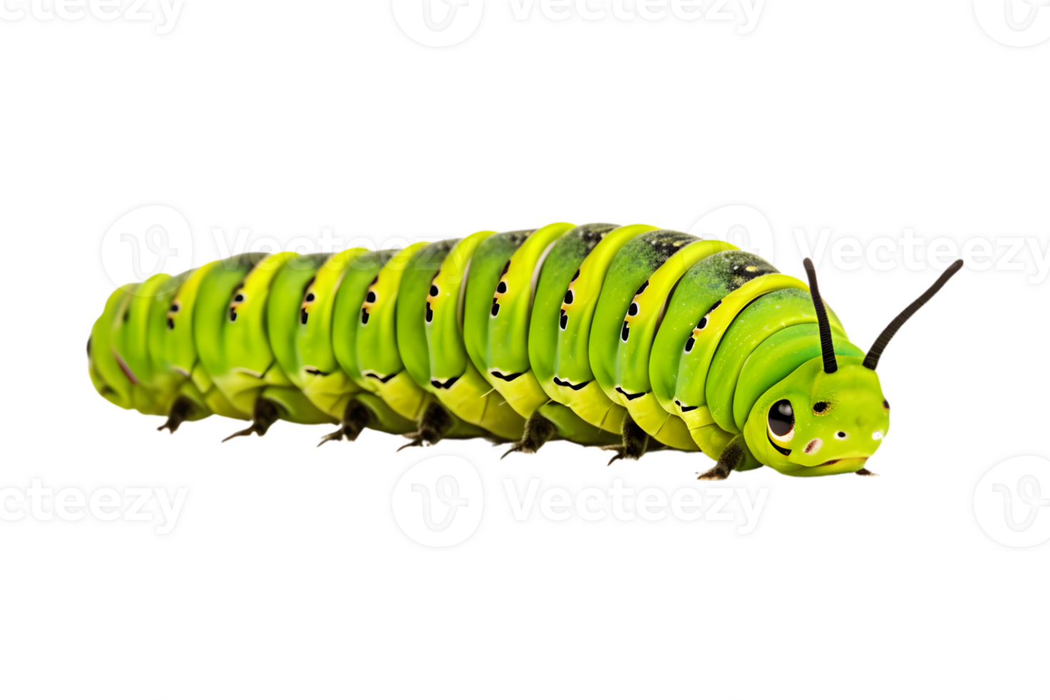 Swallowtail caterpillar isolated on a transparent background png