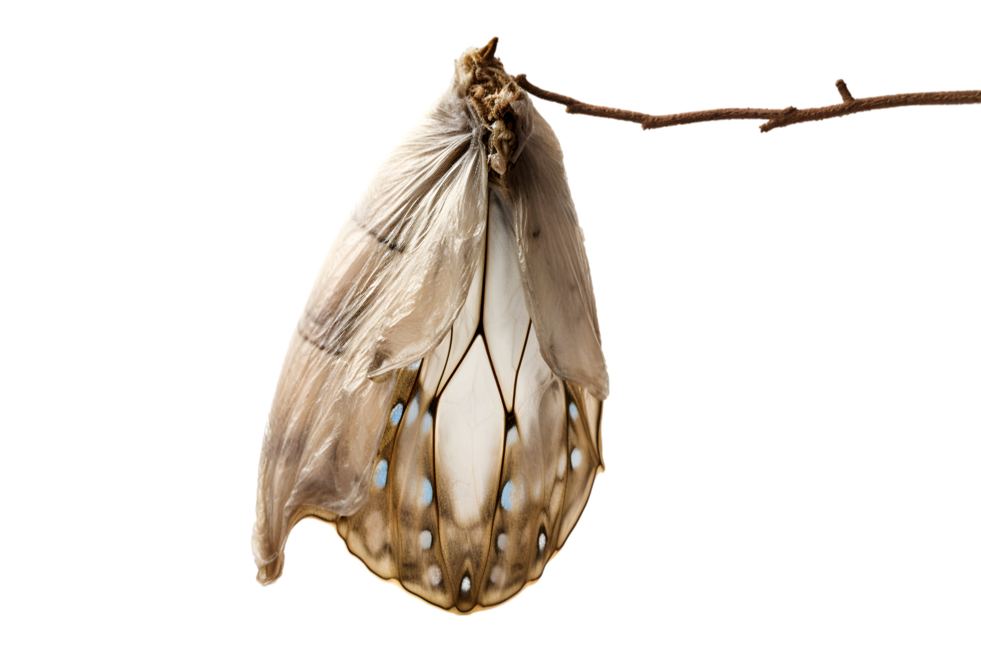 Butterfly cocoon hanging isolated on a transparent background 27182100 PNG