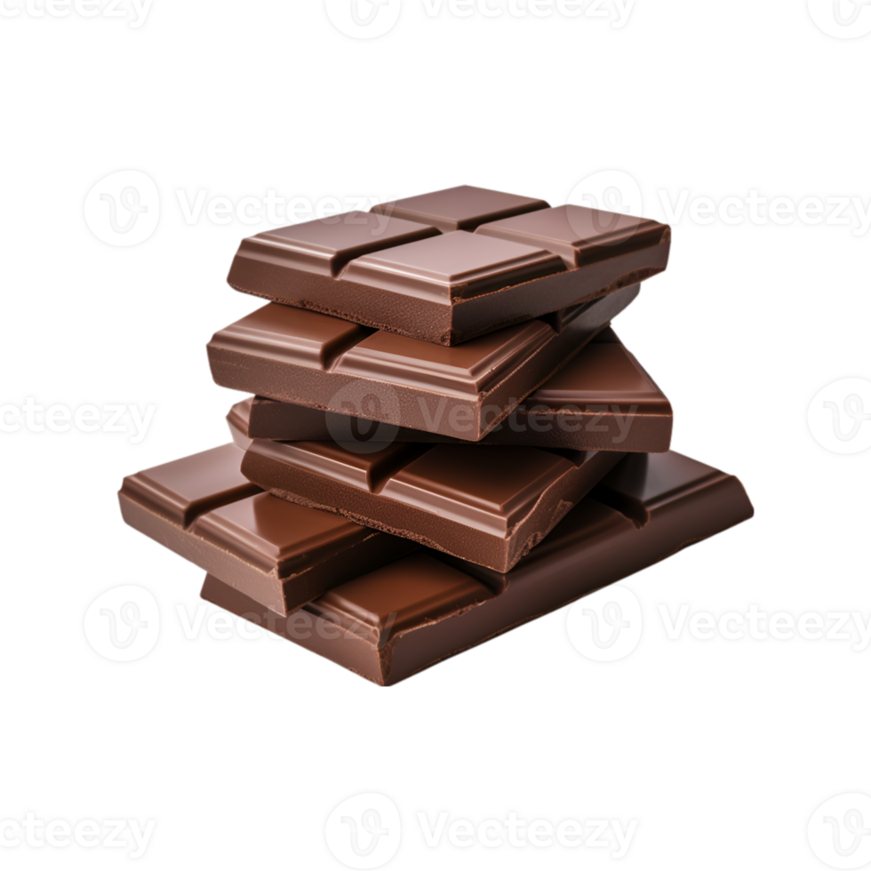 chocolate bars isolated on a transparent background png