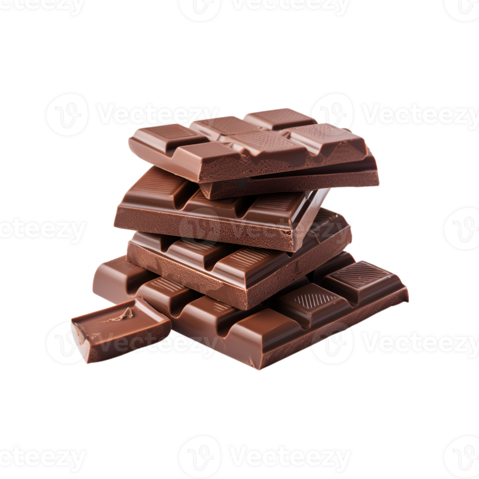 chocolate bars isolated on a transparent background png