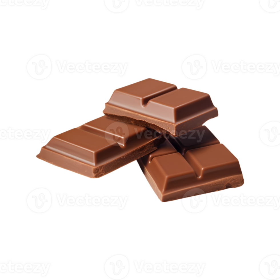 chocolate bars isolated on a transparent background png