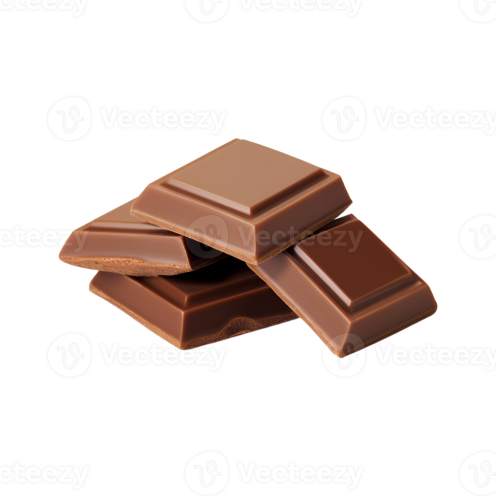 chocolate bars isolated on a transparent background png