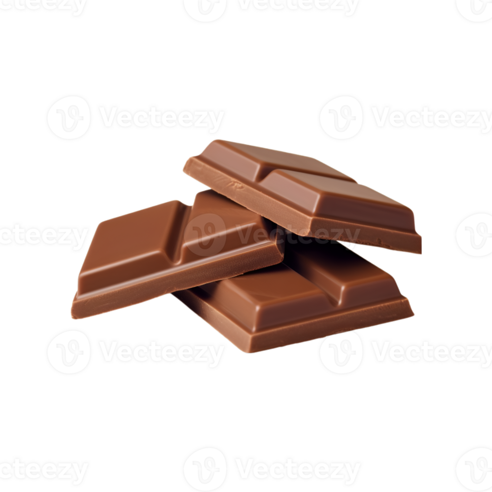 chocolate bars isolated on a transparent background png