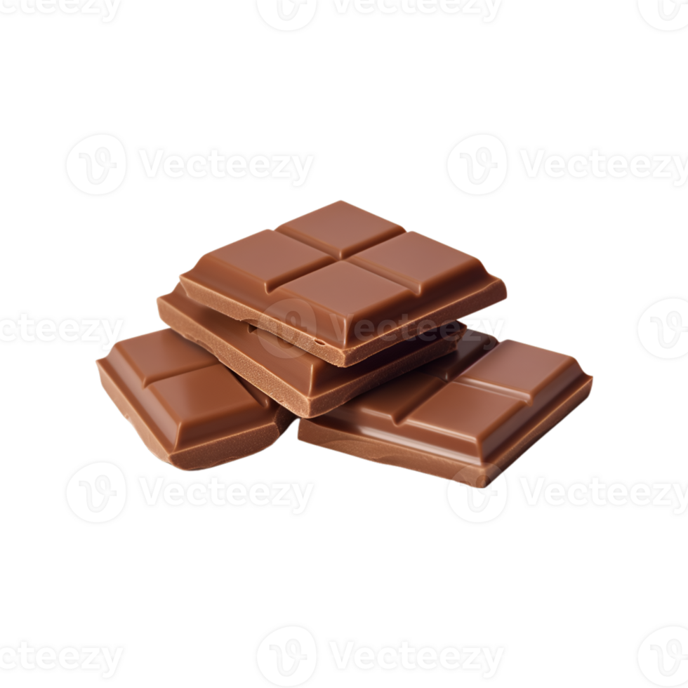 chocolate bars isolated on a transparent background png