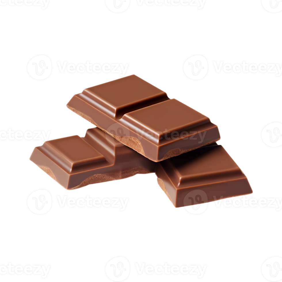 chocolate bars isolated on a transparent background png