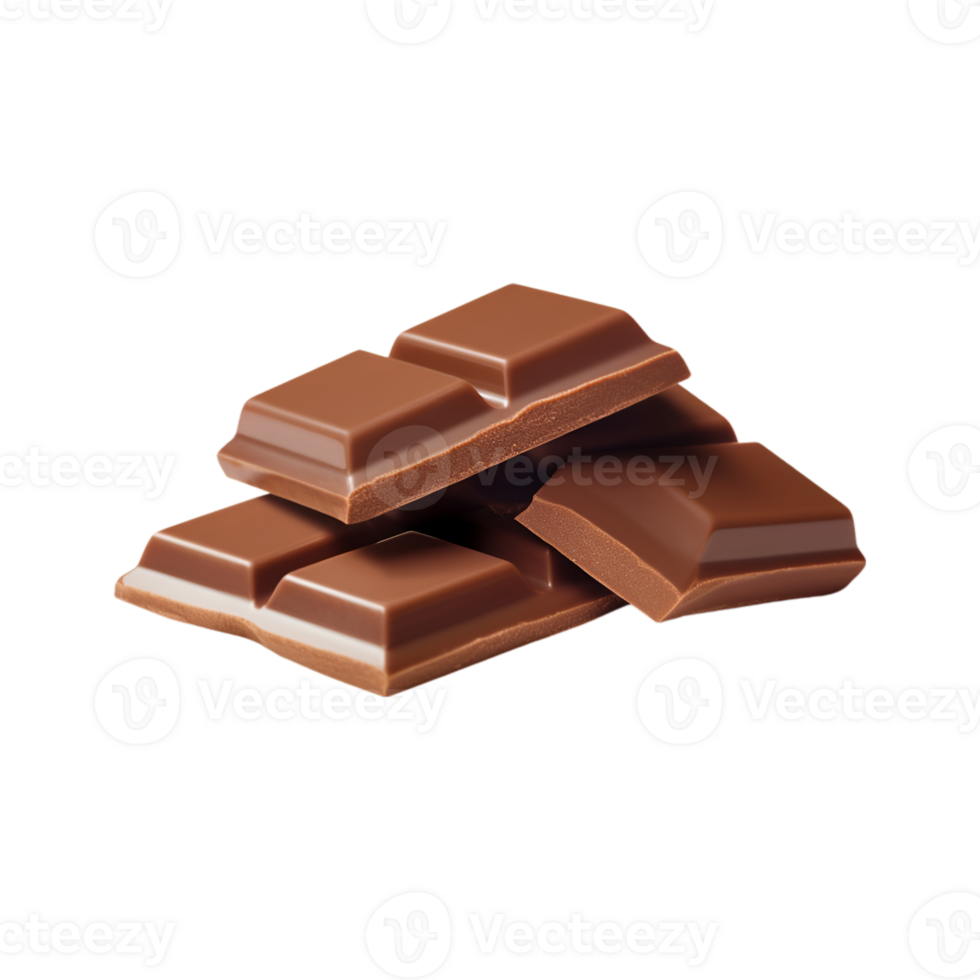 chocolate bars isolated on a transparent background png