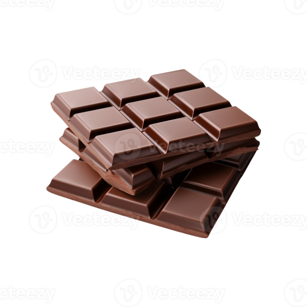 chocolate bars isolated on a transparent background png